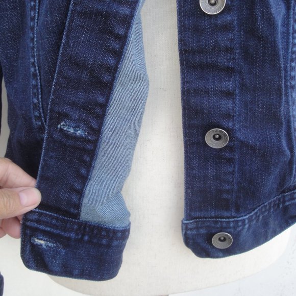 Lands' End Denim Jean Jacket Ladies Size M(10-12) - Picture 4 of 9